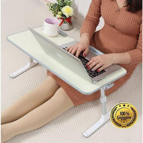 Multifunctional Laptop Bed Table, Sturdy With Adjustable Legs, - Brown,