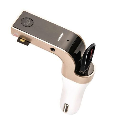 Carg7 Bluetooth Car Kit FM Transmitter MP3 Music Player SD USB Charger - Rose Gold