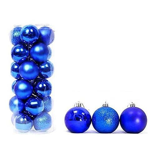 2021 Christmas balls 24pcs -Blue