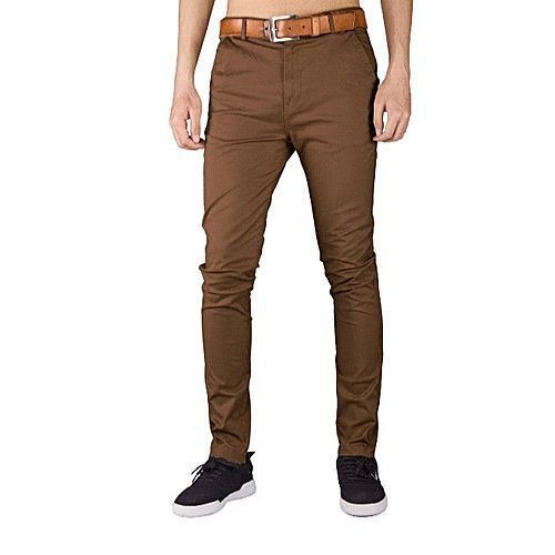 Men's Khaki Stretcher Trousers - Coffee Brown (30,32,34,36,38)