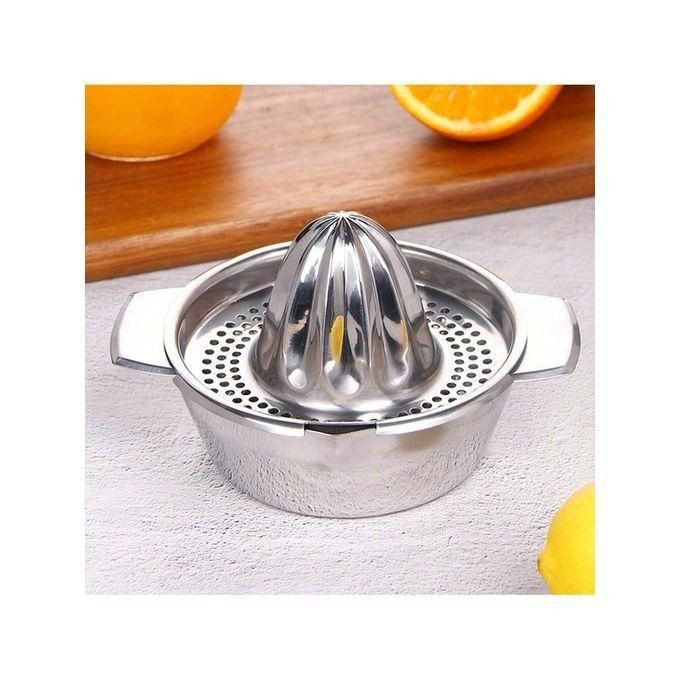 1pc Stainless Steel Citrus Orange Juicer Lemon Lime Fruit Hand Squeezer Kitchen Tool-color silver