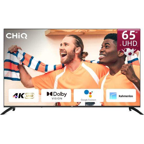Chiq 65 POR LED ANDROID 4K UHD SMART with FRAMELESS + BT TV