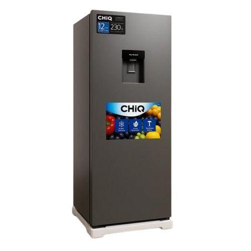Chiq 230L FRIDGE SINGLE DOOR SILVER with WATER DISPENSER