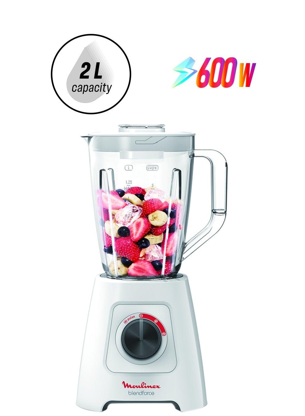 MOULINEX BLENDER LM423127 600 W 2L Plastic Jug 2 Attachments (Grinder C Chopper)