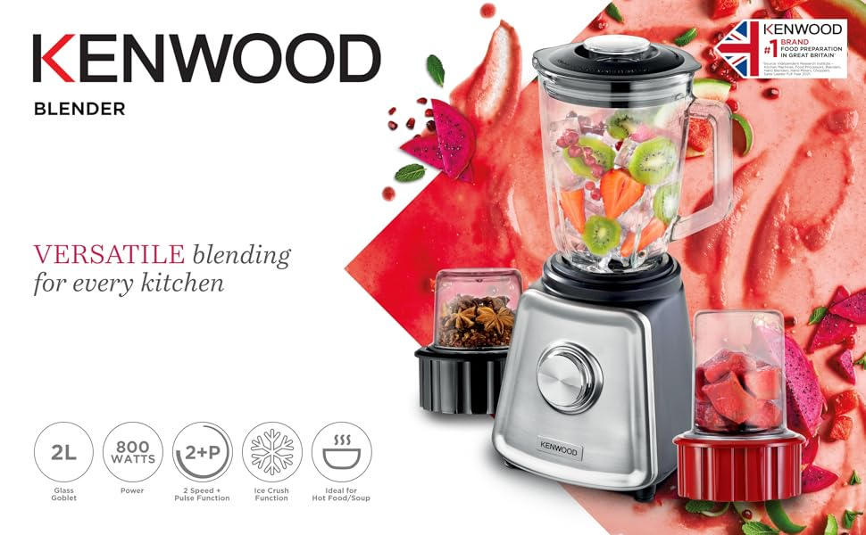 KENWOOD BLENDER BLP41.COWH 650W 2Liters Plastic Jug+ Multi Mill