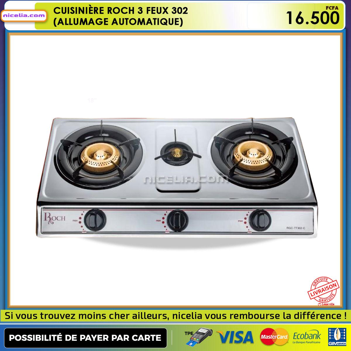 ROCH GAS STOVE (3 BURNER) METAL BODY