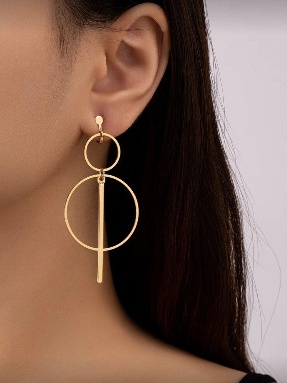 2pcs/set Circle Decor Ear Cuff