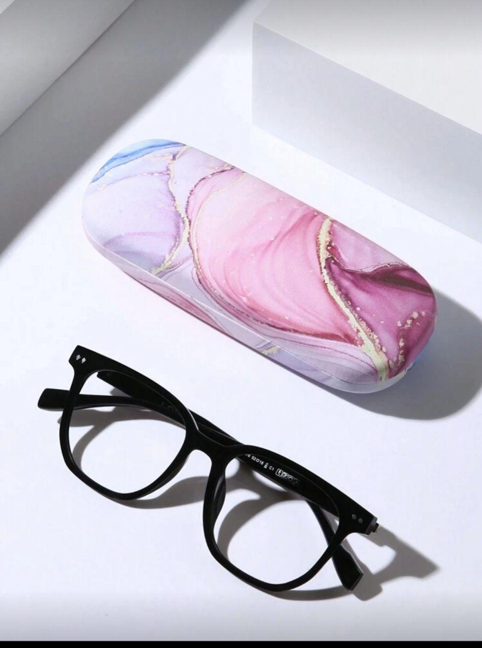 Chic Graffiti Ripple Print Fashion Glasses Case Durable, Waterproof & Portable Protective Eyewear Holder Box For Women & Men