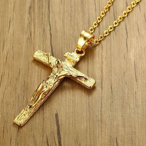Crucifix Pendant - Gold