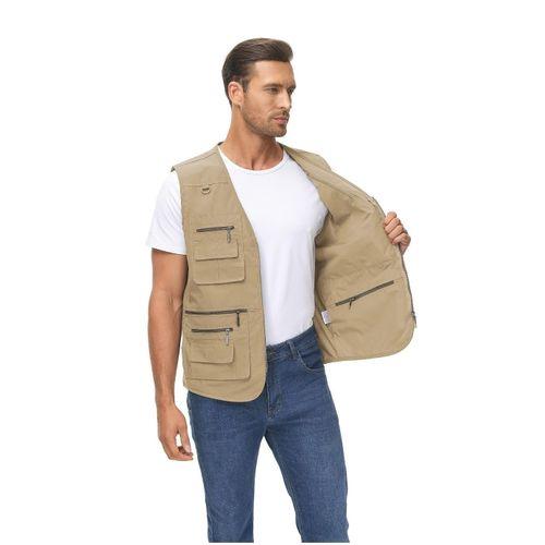 Press Jacket/ Vest Jacket - Beige