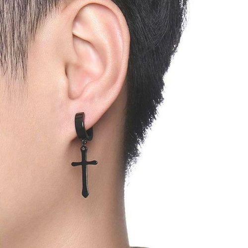A pair of Men's Earrings - Black