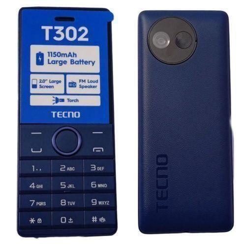 TECNO T302 2.0" 4MB RAM 4MB ROM 0.08MP 1150mAh Dual SIM Wireless FM BT Torch - Black