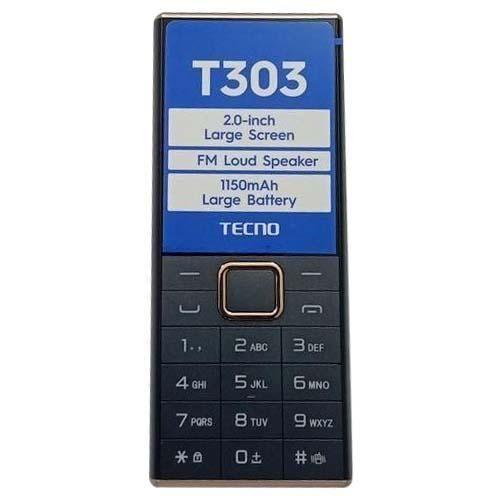 TECNO T303 2.0" 4MB RAM 4MB ROM 0.08MP 1150mAh Dual SIM Wireless FM BT Torch - Black