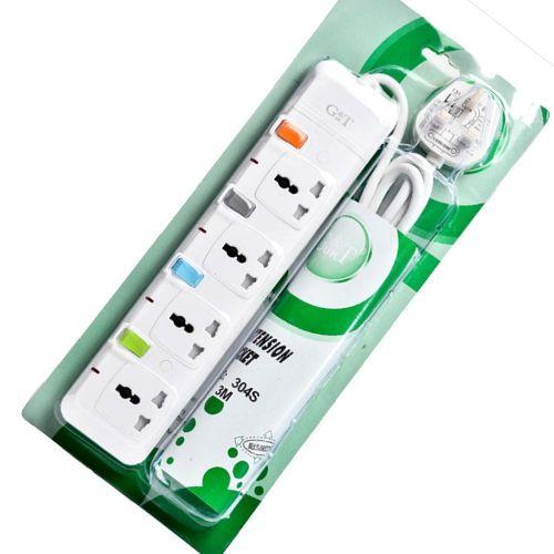 G & T 4 Way Extension Cable - White