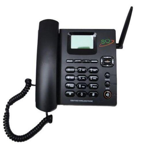 SQ Wireless Dual SIM Desktop Phone – GSM Fixed Wireless Phone with Long-Life Battery – FM Radio & SMS Support – Black/White