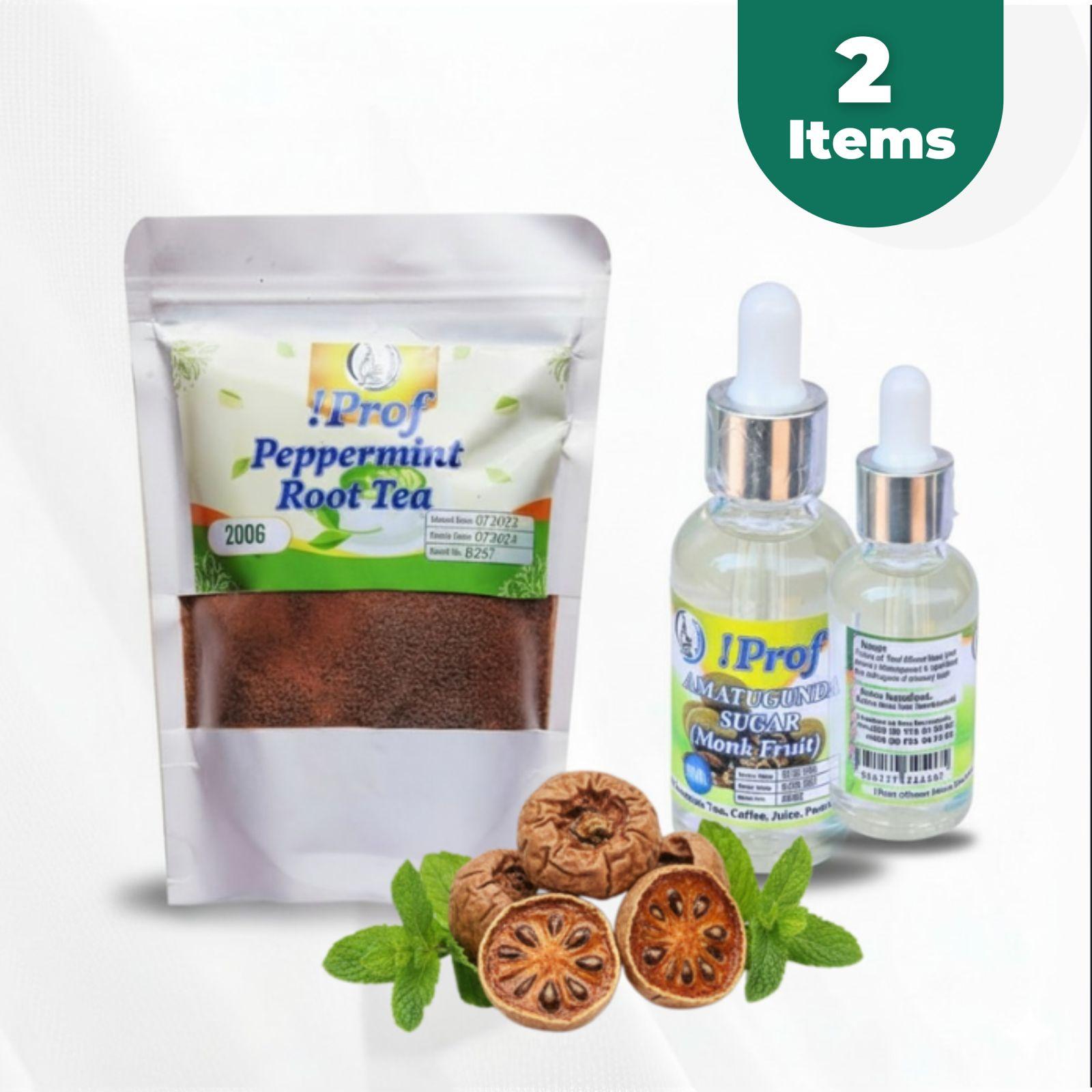 Prof Monk Fruit Natural Sugar with Peppermint Tea—the Ultimate Wellness Duo