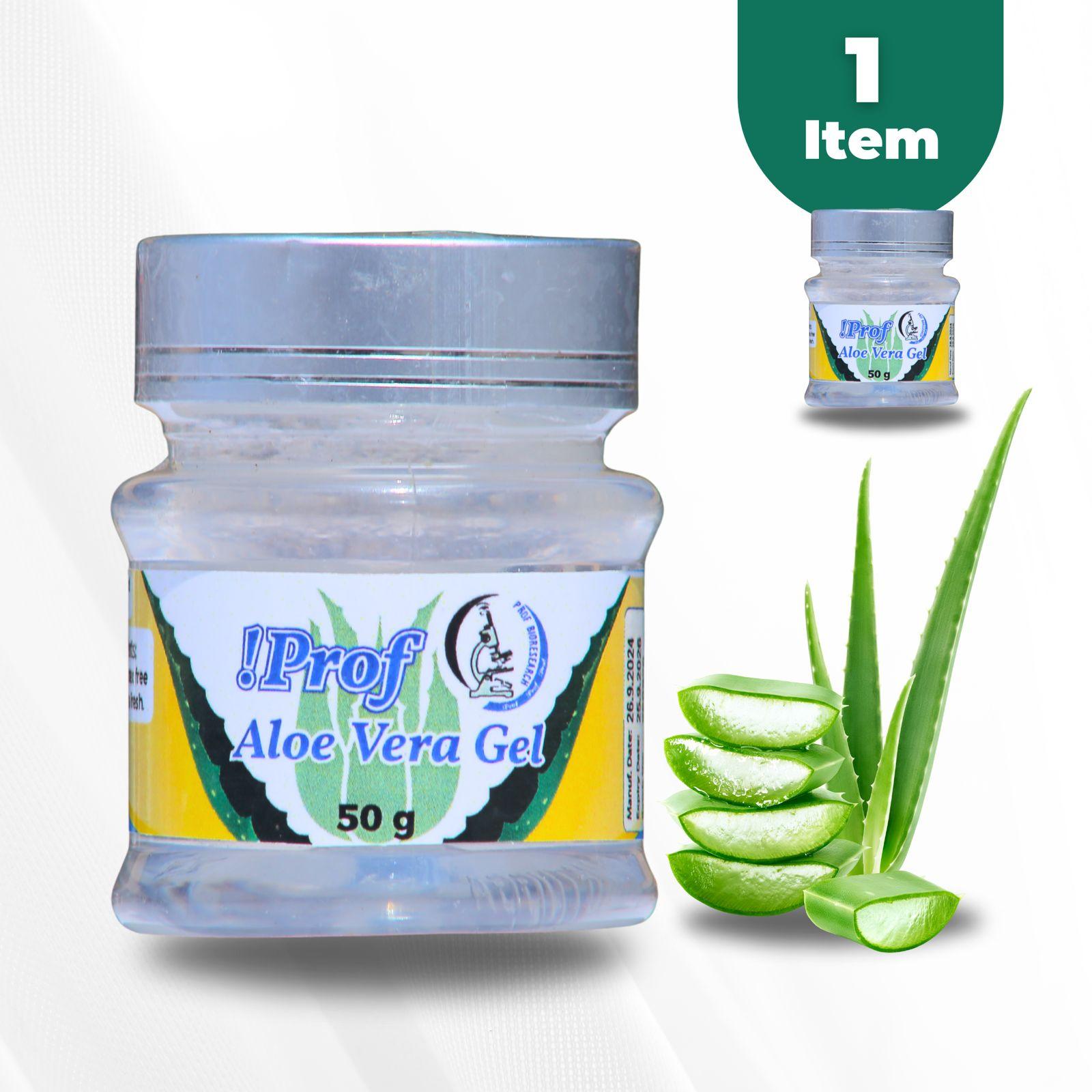 Prof Aloe Vera Gel 50g – Natural Soothing & Hydrating Skin & Hair Care Gel