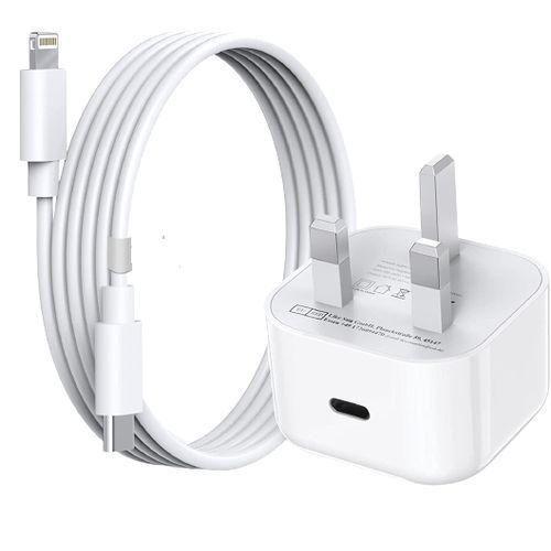 Apple iPhone 20W USB-C Fast Charging Power Adapter With Cable - White
