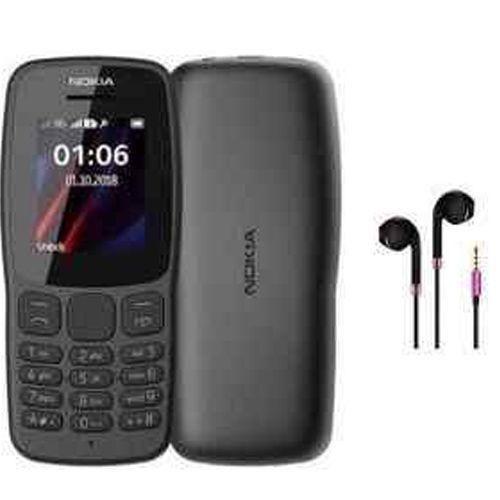 Nokia 106 1.8'' 4MB RAM 4MB ROM Dual Sim Phone with Free Headsets - Black