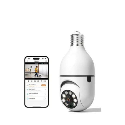 Panorama Wireless Video Surveillance Light Bulb Camera Wifi 360° Camera - White