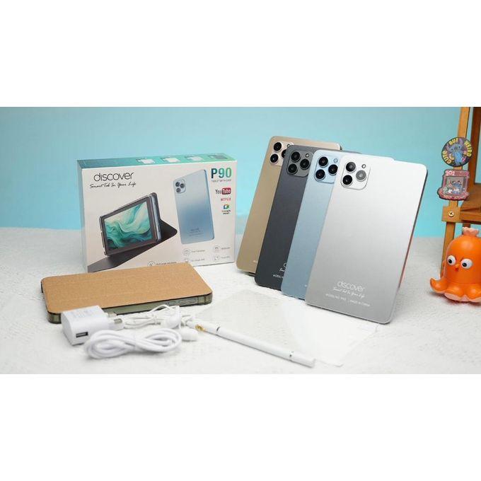 Discover P90 / P80 7" 8GB Ram 512GB Storage Sim Card Slot With Dual Cameras With Free Cover - Dark Grey