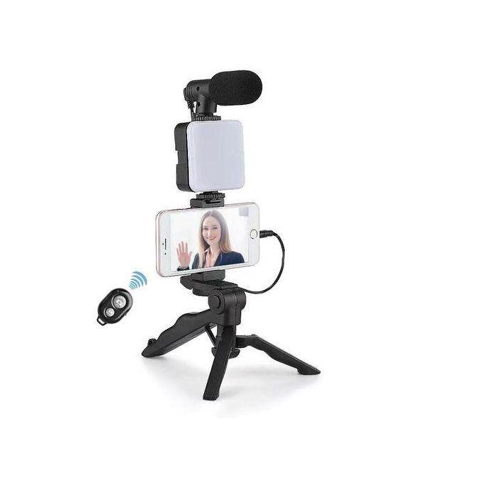 Tripod for Camera Operating Video Recording Vlogging Kit for Video Making, Mic, Mini Tripod Stand, LED Light