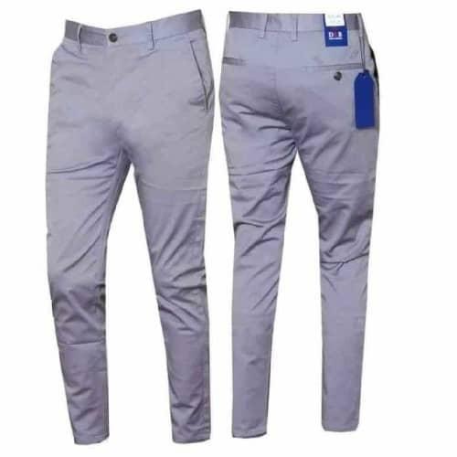 Men's Kaki Trousers - Light Grey