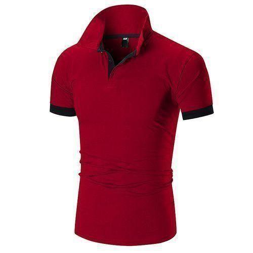 Mens Casual Business T-shirt With Collar