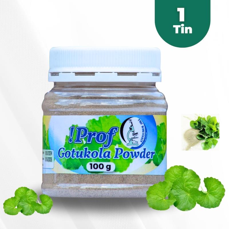 Prof Gotu Kola Powder 100g – 100% Pure Natural Herbal Supplement for Brain Health, Memory & Mental Clarity | Supports Skin Rejuvenation, Stress Relief & Blood Circulation | Vegan, Non-GMO, Chemical-Free