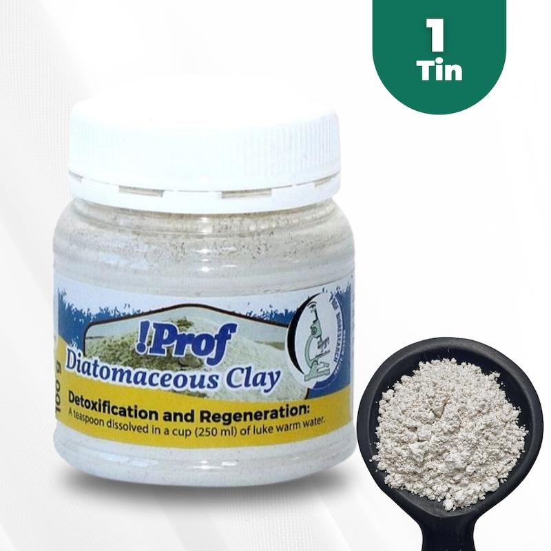 Prof Food-Grade Diatomaceous Earth Powder 100g – Natural Fossilized Algae Mineral – Supports Detox, Digestive Health, Skin Exfoliation & Natural Pest Control for Home, Pets & Garden