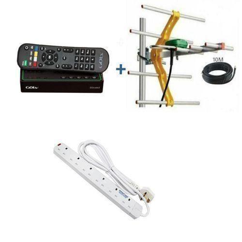 Gotv Full Package Decoder + Antenna + A Free Extension - Black