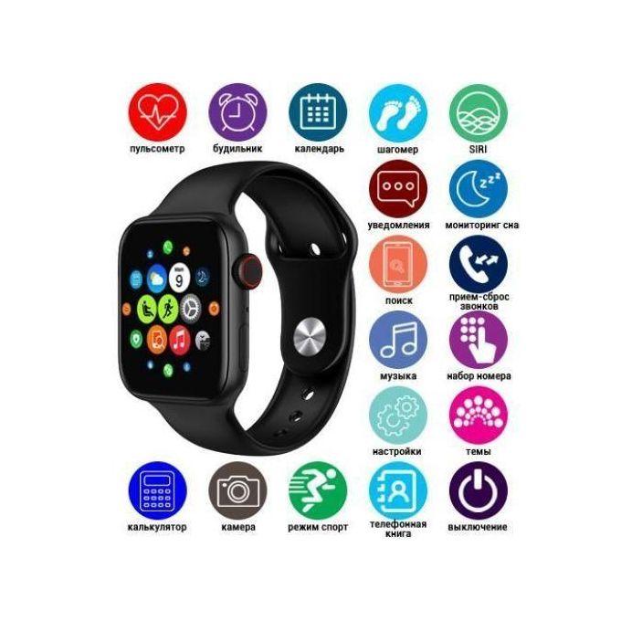 Smartwatch Bluetooth Fitness Bracelet Voice Call Monitor Sport, -Black.