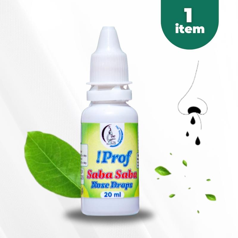Prof Saba Saba Oil Nasal Drops (20ml) – 100% Natural Sinus Relief & Respiratory Support – Clear Nasal Congestion, Allergy & Cold Relief – Pure Plant-Based, Vegan & Chemical-Free