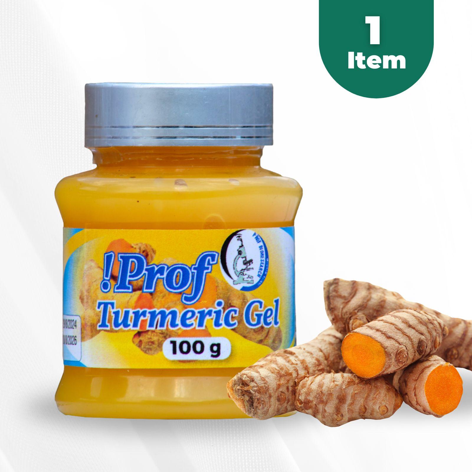 Prof Turmeric Face Gel (100g) for Dark Spots & Acne – Brightening Daily Moisturizer & Face Mask with Aloe Vera – Natural Hyperpigmentation Treatment, Under Eye Care & After-Sun Soothing – 100% Vegan