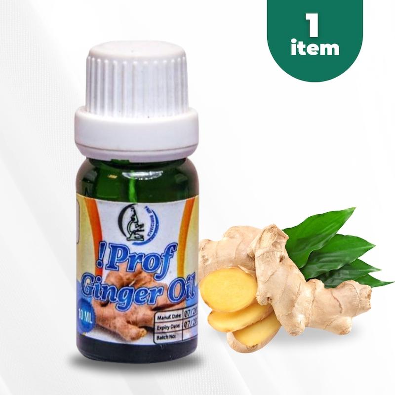 Prof Ginger Essential Oil – 10ml (0.34 oz) – 100% Pure, Natural & Undiluted – Premium Ginger Root Oil for Aromatherapy, Warming Muscle Massage, and Digestive Comfort