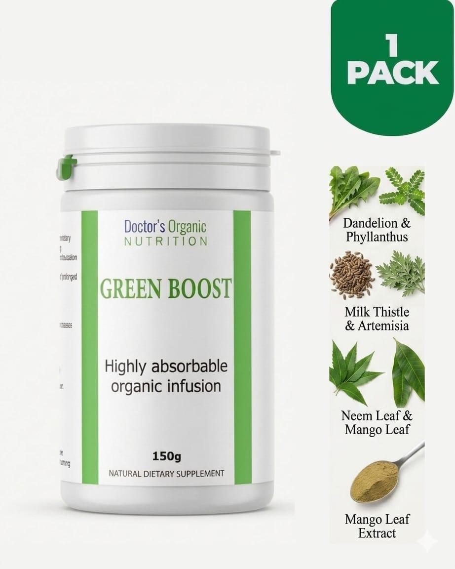 Green Boost 150g Natural Detox & Antioxidant Tea – Liver, Kidney, and Immune System Support – Anti-Inflammatory Formula for Energy and Digestion