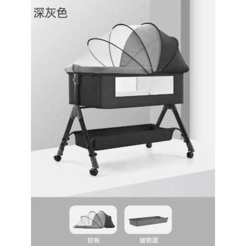 3 In 1 Baby Bassinet Bedside Sleeper, Bedside Crib For Baby, Adjustable Baby Bassinet With Wheels, Storage Basket, Mattress, Easy Assemble & Folding Portable Baby Cradle