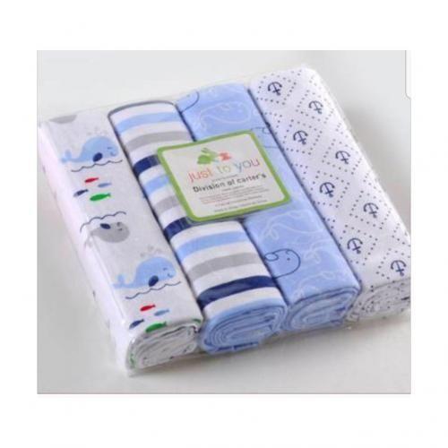Just For You 4Pcs Baby Receiving Bedsheets -Multi colour