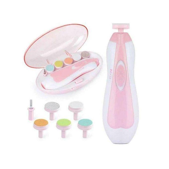 Electric Baby Kids Nail Trimmer Cutters Safe Nail Clipper Set-Pink