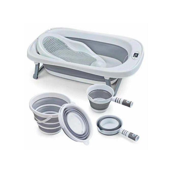 4PCS Baby Foldable Bath Tub Set