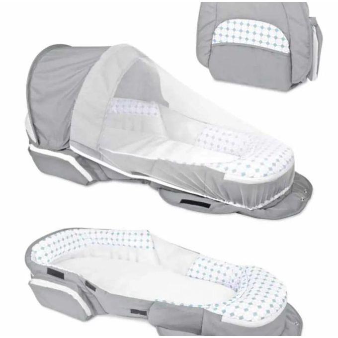 2 in 1 Baby Portable Bassinet And Storage Diaper Bag Waterproof Travel Backpack Bed Crib Infant Sleeper Changing Mat Baby Bed Travel Bag- Multicolor