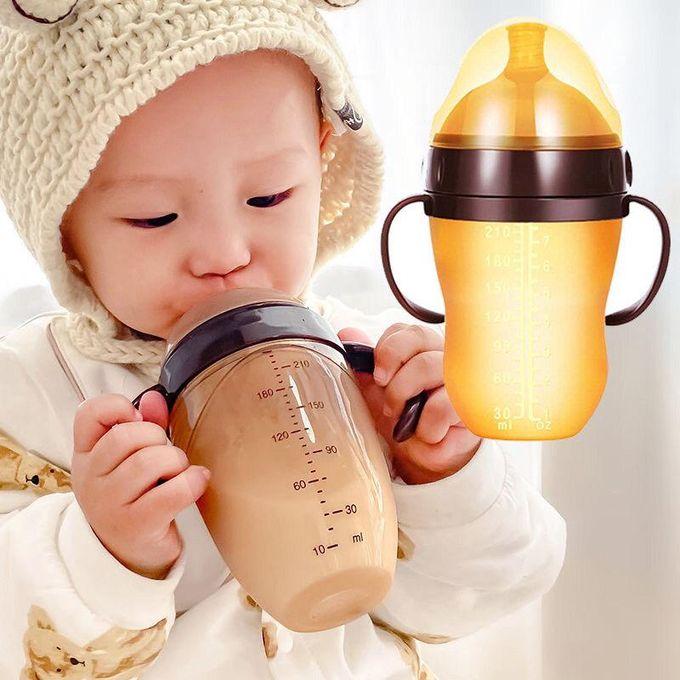 Baby Silicone Bottle Anti Colic Air Vent Wide Neck Natural Nursing Feeding Bottle For Newborn Infant BPA Free 250ml