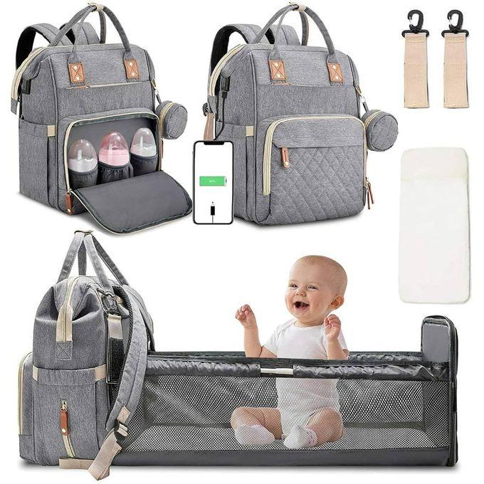 Baby bed and Backpack with Changing Station for Infants - Maroon/Gray/Blue/Black/Green