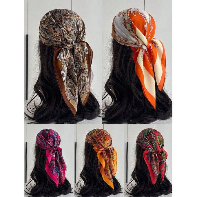 Satin Smooth Luxury Patterned Hair Scarf