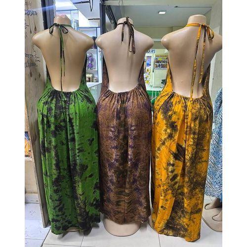 Tie-Dye Backless Maxi Dress (Different colors)