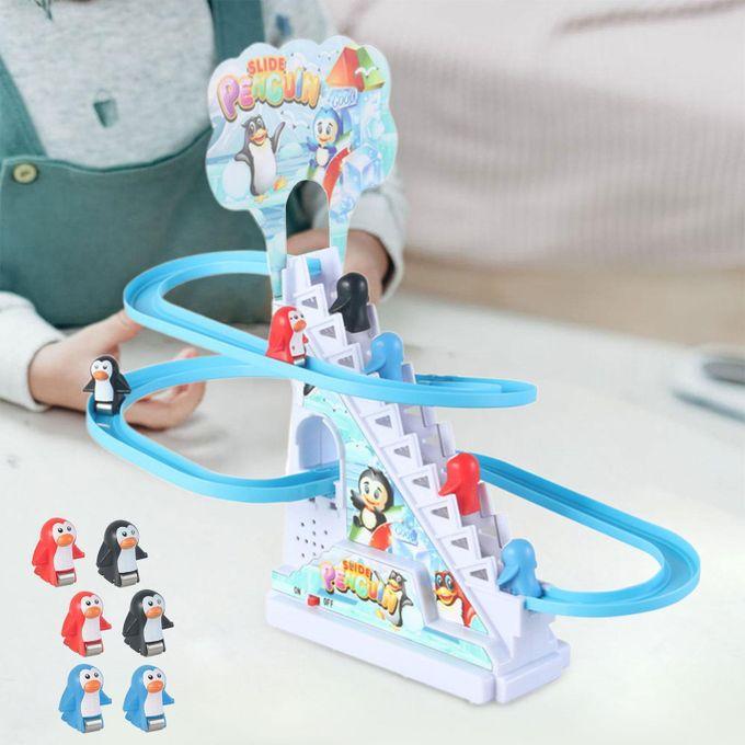 Penguin Climbing Stairs Toys Flashing Lights Small Penguin Toy Stairs Race Track