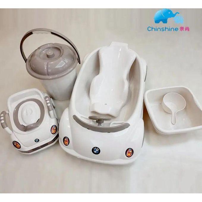 Baby Car Bathing Tube Set Baby Basin Set-Brown