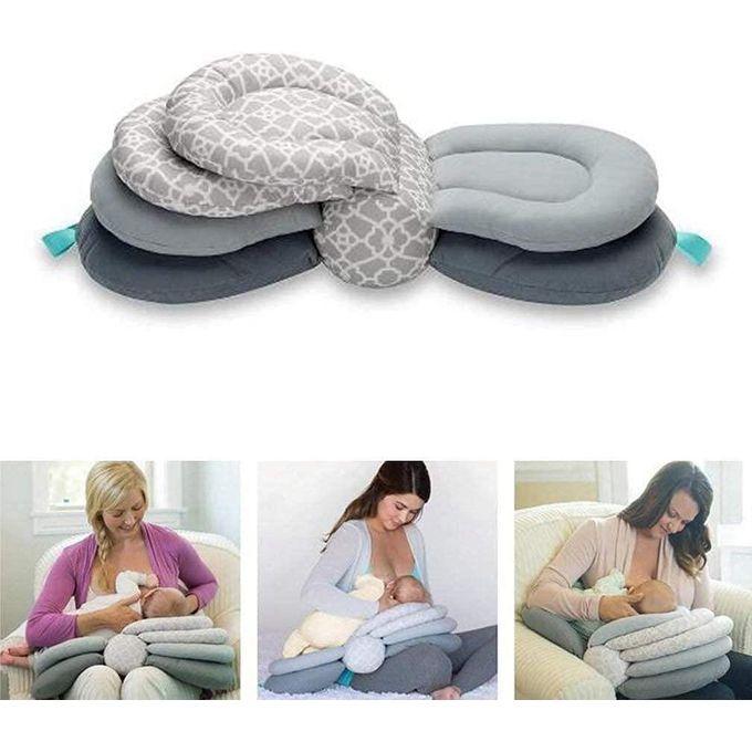 Breastfeeding Pillow Maternity Nursing Adjustable Height Soft for 0-12 Months Newborn - Pink