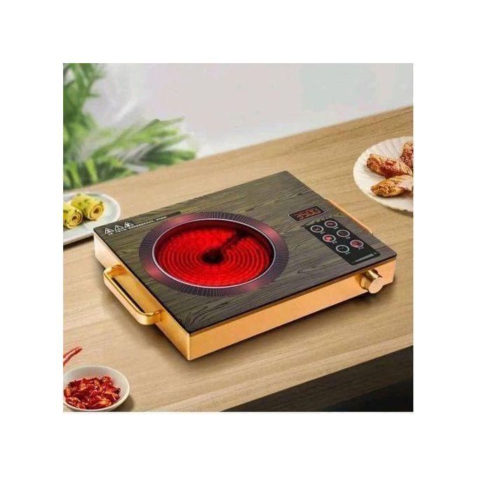Hoffmans Infrared Single Hot Plate Cooker With Timer HM-8090 - Gold, Black