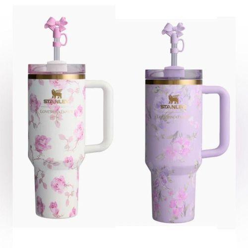 Stanley Love Shack Fancy Tumbler with Straw and Handle-Multicolour